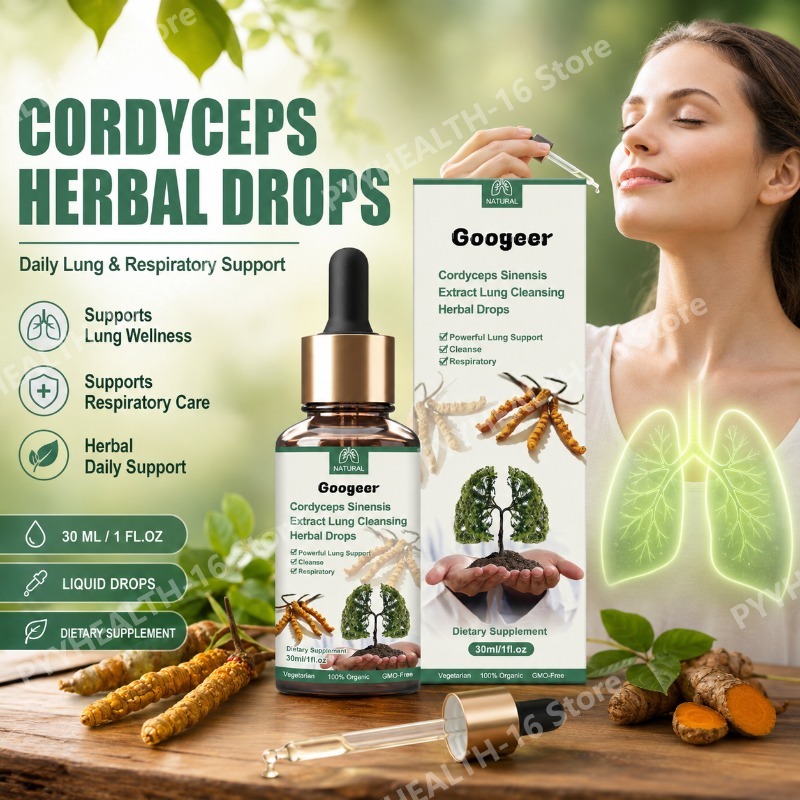 Herbal Wellness Formula - Cordyceps Sinensis Herbal Drops with Mullein