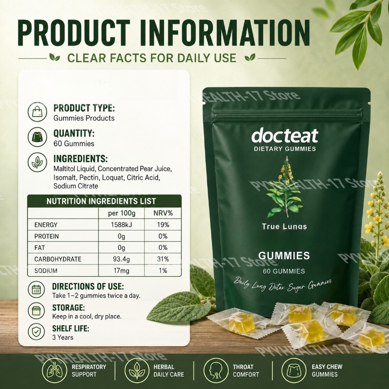 Docteat True Lungs Herbal Gumm - Herbal Wellness Formula recension och pris