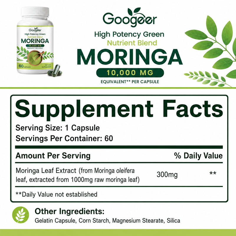 Premium Moringa Supplement wit - Herbal Wellness Formula recension och pris